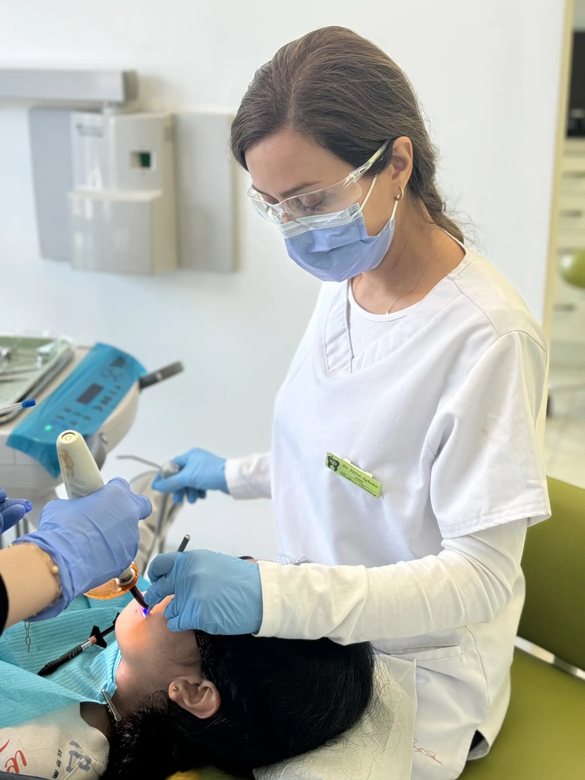 Dr. Shiva treating a patient at Brilliant Dentistry